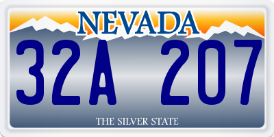 NV license plate 32A207