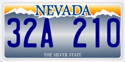 NV license plate 32A210