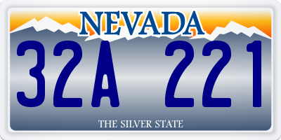 NV license plate 32A221