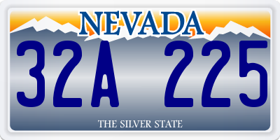 NV license plate 32A225