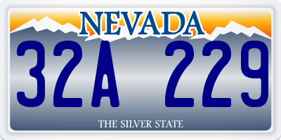 NV license plate 32A229