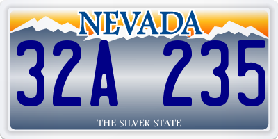 NV license plate 32A235