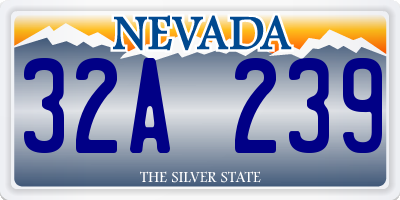 NV license plate 32A239