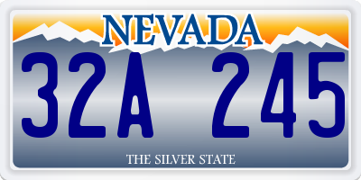 NV license plate 32A245