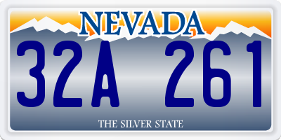 NV license plate 32A261