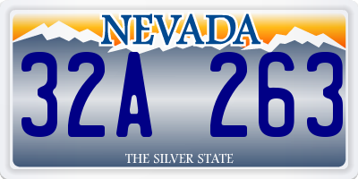 NV license plate 32A263