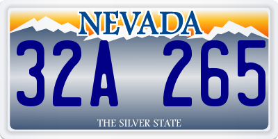 NV license plate 32A265
