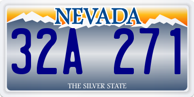 NV license plate 32A271