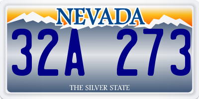 NV license plate 32A273