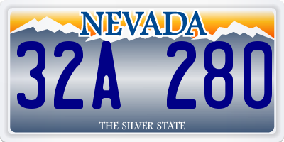 NV license plate 32A280