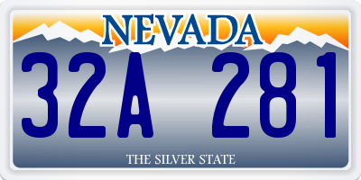 NV license plate 32A281
