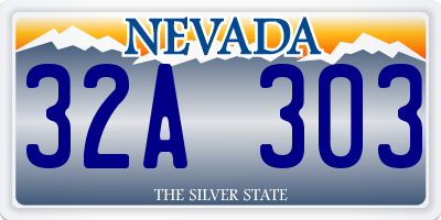 NV license plate 32A303