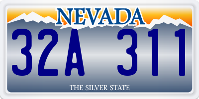 NV license plate 32A311