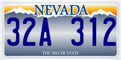 NV license plate 32A312