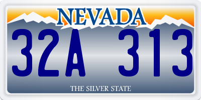 NV license plate 32A313