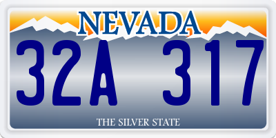 NV license plate 32A317