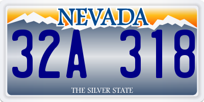 NV license plate 32A318