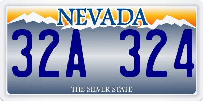 NV license plate 32A324