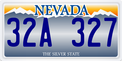 NV license plate 32A327