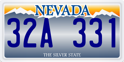 NV license plate 32A331