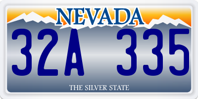 NV license plate 32A335