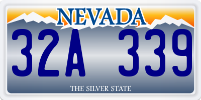 NV license plate 32A339