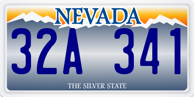 NV license plate 32A341