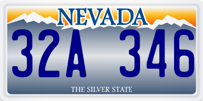 NV license plate 32A346
