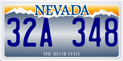 NV license plate 32A348