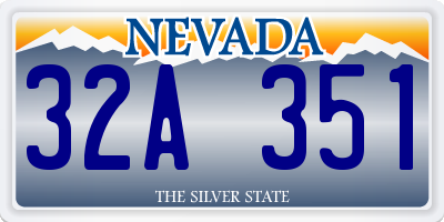 NV license plate 32A351