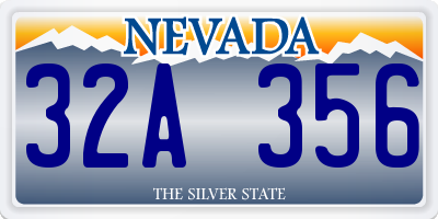NV license plate 32A356