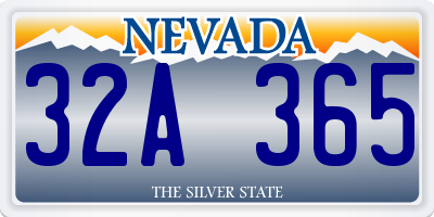NV license plate 32A365