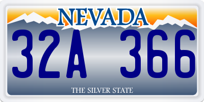 NV license plate 32A366