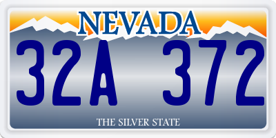 NV license plate 32A372