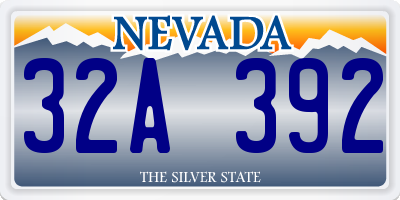NV license plate 32A392