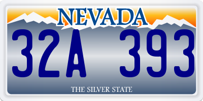 NV license plate 32A393