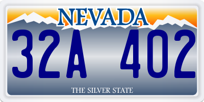 NV license plate 32A402