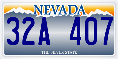 NV license plate 32A407