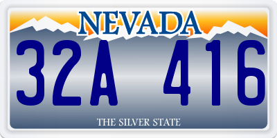 NV license plate 32A416