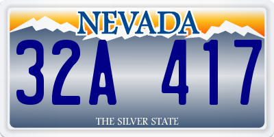 NV license plate 32A417