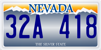 NV license plate 32A418