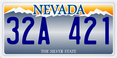 NV license plate 32A421