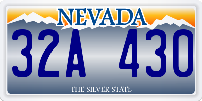 NV license plate 32A430