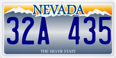NV license plate 32A435