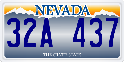 NV license plate 32A437