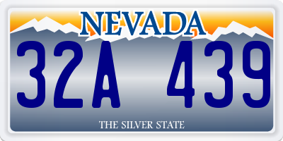 NV license plate 32A439