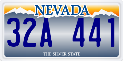 NV license plate 32A441