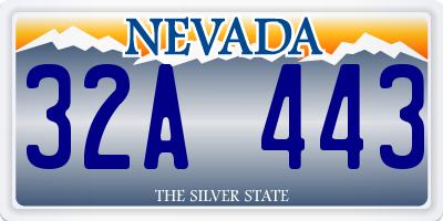 NV license plate 32A443