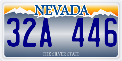 NV license plate 32A446