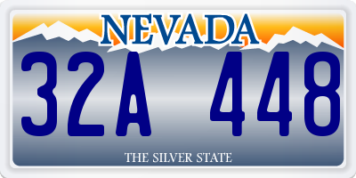 NV license plate 32A448